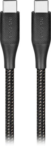 Insignia™ 10’ 60W USB-C to USB-C Charge-and-Sync Braided Cable - Black GLOBAL SHIPPING