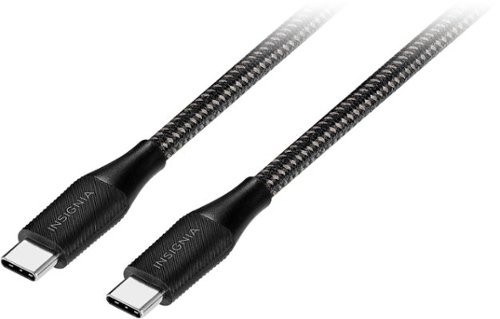 

Insignia™ - 10’ 60W USB-C to USB-C Charge-and-Sync Braided Cable - Black