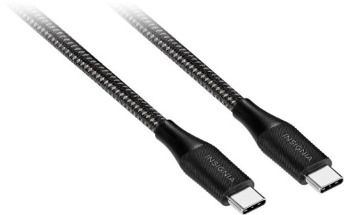 Insignia™ 10’ 60W USB-C to USB-C Charge-and-Sync Braided Cable - Black WORLDWIDE DELIVERY