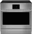 Front. Monogram - 5.75 Cu. Ft. Slide-In Electric Induction True Convection Range - Stainless steel.