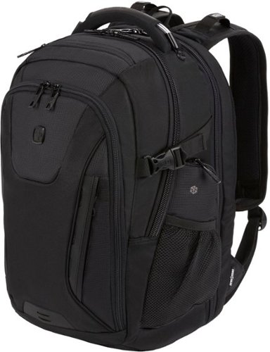 SwissGear Commander USB ScanSmart Laptop Backpack - Black GLOBAL SHIPPING