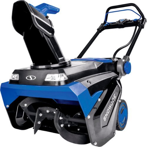 Snow Joe - 24V Single Stage Cordless Brushless Electric Snow Blower (4x12.0 Ah Batteries and 2 Chargers) - Black and Blue