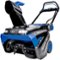 Snow Joe - 24V Single Stage Cordless Brushless Electric Snow Blower (4x12.0 Ah Batteries and 2 Chargers) - Black and Blue-Front_Standard