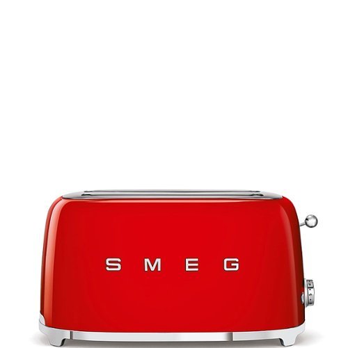 Photos - Toaster Smeg TSF02 4-Slice Long Wide-Slot  - Red TSF02RDUS 