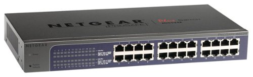 NETGEAR - 24-Port 10/100/1000 Mbps Gigabit Smart Managed Plus Switch - Gray