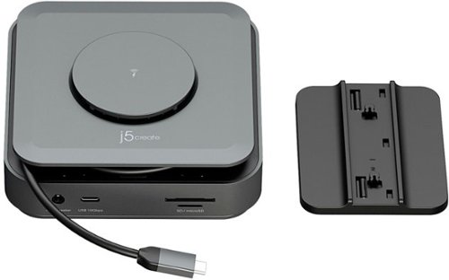 j5create USB-C Dual 4K HDMI Docking Station with 15W Wireless Charging - Space Grey GLOBAL SHIPPING