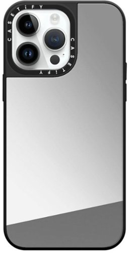 CASETiFY - Mirror Case with MagSafe for Apple iPhone 14 Pro Max - Silver with Black Bumper