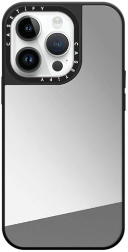 CASETiFY - Mirror Case with MagSafe for Apple iPhone 14 Pro - Silver with Black Bumper