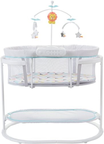 Fisher-Price - Soothing Motions Bassinet - White/Multi-Front_Standard 