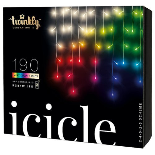 Twinkly - Smart Light Icicle RGB+W LED Gen II, 16.4 ft - Multi