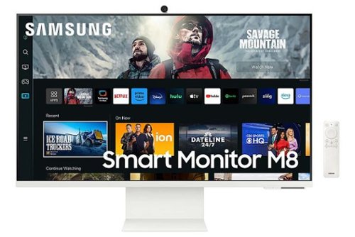 Samsung - 27" M80C 4K UHD Smart Monitor with Streaming TV and SlimFit Camera Included - White