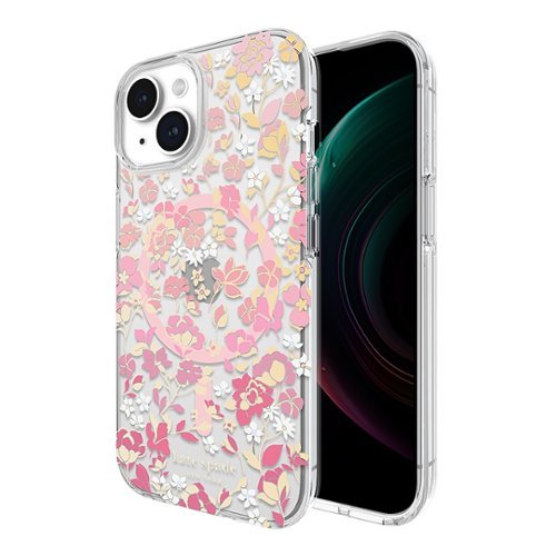 kate spade new york Protective Hard Shell Case with MagSafe for Apple iPhone 16e/15/14/13 - Flowerbed Pink GLOBAL SHIPPING