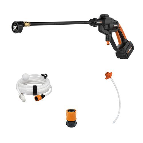 Worx WG620 20V Power Share Cordless Hydroshot Portable Power Cleaner (4 Ah Battery and Charger Included) - Black