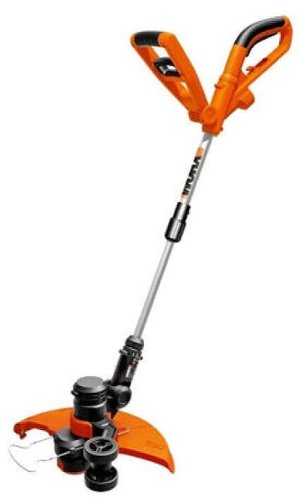 WORX - WG124 6 Amp 15-Inch Cutting Diameter Electric Straight Shaft Grass Trimmer - Orange