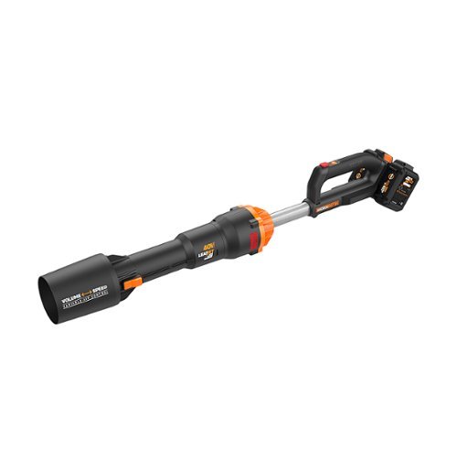 WORX - WG585 40V 165 MPH 620 CFM Cordless Blower (2 x 4.0 Ah Batteries and 1 x Charger) - Black