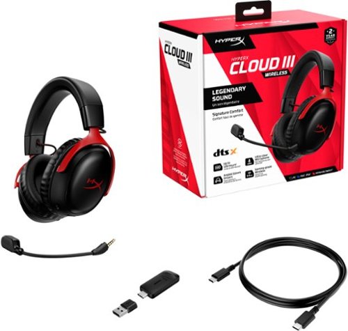 HyperX Cloud III Wireless Gaming Headset for PC, PS5, PS4, and Nintendo Switch - Black/Red BUY IN DUBAI