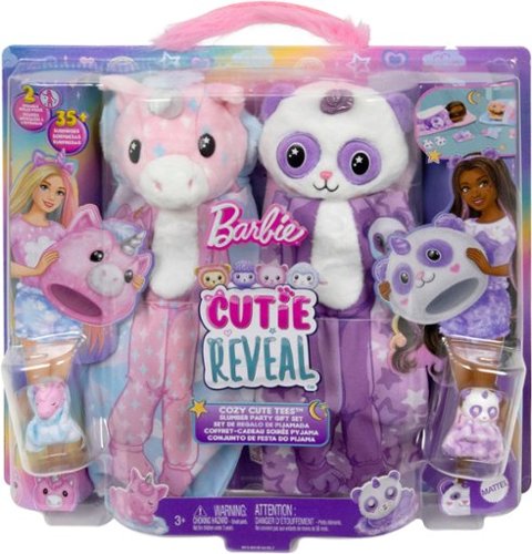 Barbie Cutie Reveal Cozy Cute Tees Slumber Party Gift Set with Dolls - Multicolor BUY IN EUROPE