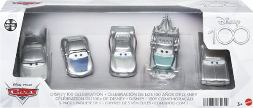 Disney - D100 Pixar Cars 1:55 Scale (5-Pack) - Grey