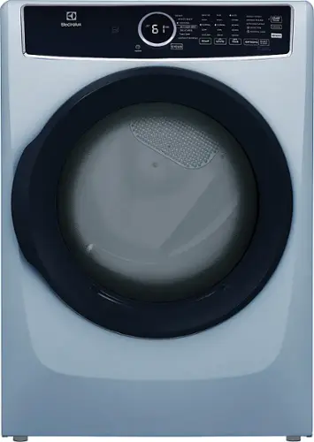 Front. Electrolux - 8.0 Cu. Ft. Electric Dryer with Steam and Instant Refresh - Glacier Blue.
