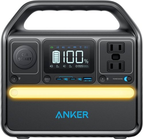 Anker - SOLIX 522 Portable Power Station 299Wh Quiet & Eco-friendly Battery Powered Generator for Camping, Emergency Home Backup - Black