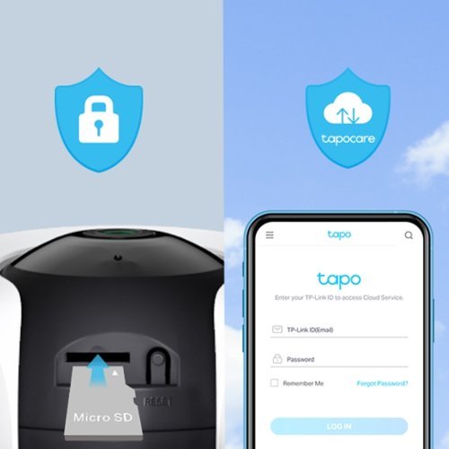 TP-Link Tapo Pan-Tilt Indoor 2K Wi-Fi Security Plug-In Camera with Privacy Control and Smart Motion Tracking - No Monthly Fees - White WORLDWIDE DELIVERY