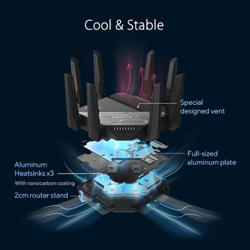 ASUS BE96U Tri-Band Wifi 7 Router - Black SHOP ONLINE