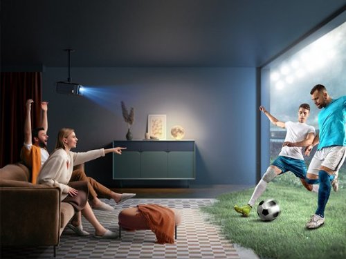 Yaber  K2s 1000 ANSI WiFi 6 Bluetooth Projector, JBL, Dolby Audio, Auto Focus & Keystone, 1080P 4K Supported Projector - Black BUY IN EUROPE