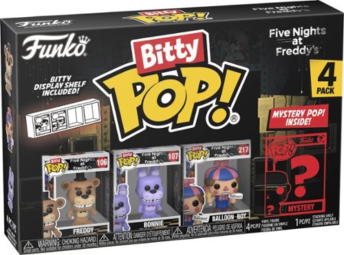 Funko - Bitty Pop! Five Nights at Freddy’s 4-pack- Freddy, Bonnie, Balloon Boy, and a Mystery Character