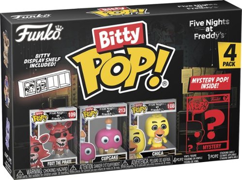 Funko - Bitty POP! Five Nights at Freddy’s 4-pack- Foxy, Cupcake, Chica, and a Mystery Character