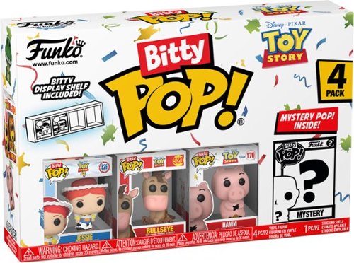 Funko - Bitty POP Disney: Pixar Toy Story 4 Pack-  Jessie, Bullseye, Hamm, and a Mystery Character