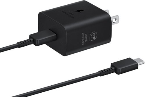 Photos - Charger Samsung  25W Super Fast Charging Wall  with USB-C Cable - Black EP 