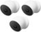 Google - Nest Cam 3 Pack Indoor/Outdoor Wire Free Security Cameras - Snow-Front_Standard