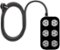 Cordinate - 6-Outlet Surge Protector with 8ft Cord - Black/Gray-Front_Standard