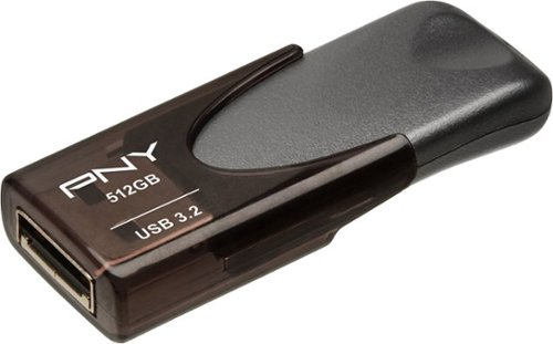 PNY Elite Turbo Attaché 4 512GB USB 3.2 Flash Drive - Gray GLOBAL SHIPPING