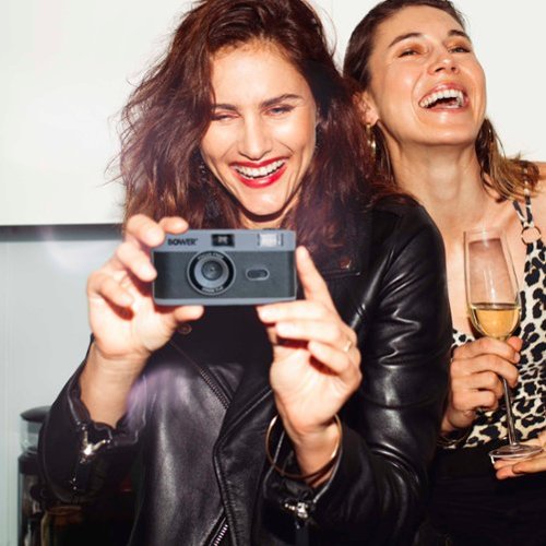 Bower Camera for 35mm Film, Reusable, Focus Free, Lightweight - Black GLOBAL SHIPPING