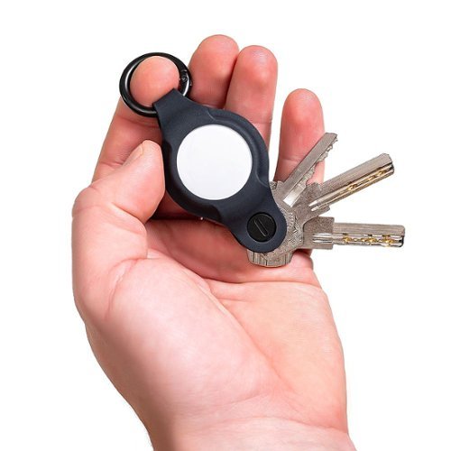 KeySmart Air Compact Key Tracker and Holder for AirTag - Silicone Black WORLDWIDE DELIVERY
