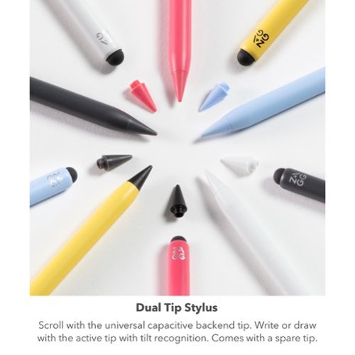 ZAGG Pro Stylus 2 Active, Dual-Tip Pencil Stylus with Wireless Charging - Yellow GLOBAL SHIPPING