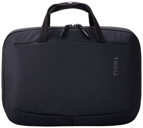 Thule - Terra Recycled Material Attaché Briefcase for 14” Apple MacBook Pro, 13” Apple MacBook Pro & PCs & Laptops - BLACK