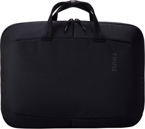 Thule - Terra Recycled Material Attaché Briefcase for 16” Apple MacBook Pro, 15” Apple MacBook Pro & PCs & Laptops - BLACK