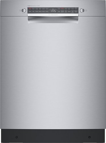 "Bosch - 800 Series 24"" Front Control Smart Built-In Stainless Steel Tub Dishwasher with 3rd Rack and CrystalDry, 42 dBA - Stainless Steel"