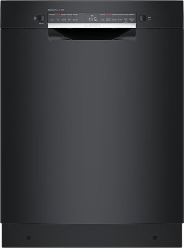 "Bosch - 300 Series 24"" Front Control Smart Built-In Stainless Steel Tub Dishwasher with RackMatic, 46 dBA - Black"