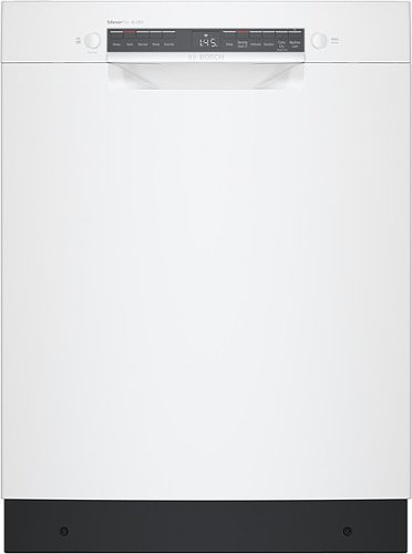 "Bosch - 300 Series 24"" Front Control Smart Built-In Stainless Steel Tub Dishwasher with RackMatic, 46 dBA - White"