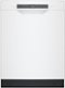Bosch - 300 Series 24" Front Control Smart Built-In Stainless Steel Tub Dishwasher with RackMatic, 46 dBA - White-Front_Standard