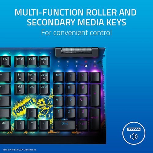 Razer BlackWidow V4 X - Full Size Wired Mechanical Yellow Linear Switch Gaming Keyboard with Chroma RGB Backlighting - Fortnite Edition GLOBAL SHIPPING
