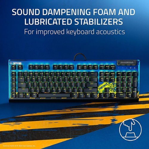 Razer BlackWidow V4 X - Full Size Wired Mechanical Yellow Linear Switch Gaming Keyboard with Chroma RGB Backlighting - Fortnite Edition SHOP ONLINE