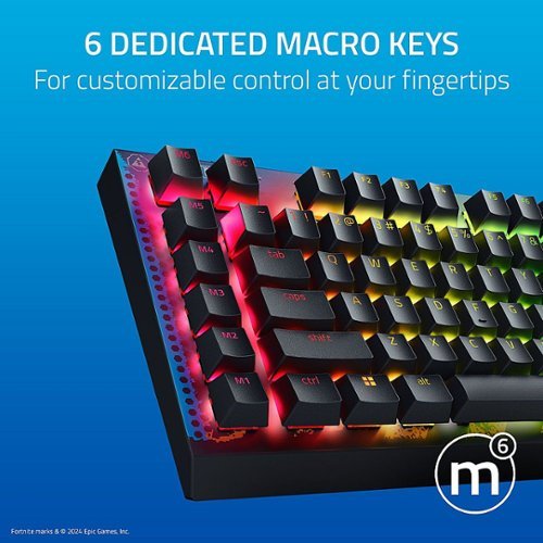 Razer BlackWidow V4 X - Full Size Wired Mechanical Yellow Linear Switch Gaming Keyboard with Chroma RGB Backlighting - Fortnite Edition WORLDWIDE DELIVERY
