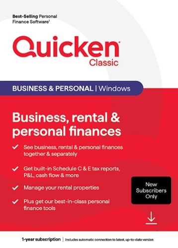 Quicken Classic Business and Personal  for New Subscribers, 1-Year Subscription - Windows, Android, Apple iOS [Digital]