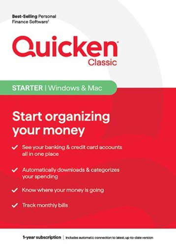 Quicken Classic Starter 1-Year Subscription - Mac OS, Windows, Android, Apple iOS