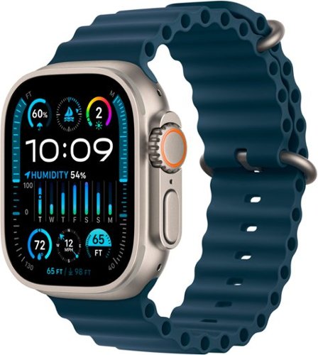 Apple Watch Ultra 2 (GPS + Cellular) 49mm Titanium Case with Blue Ocean Band - Titanium (Verizon)
