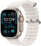 Apple Watch Ultra 2 (GPS + Cellular) 49mm Titanium Case with White Ocean Band with Blood Oxygen - Titanium (Verizon) - (2023)-Front_Standard